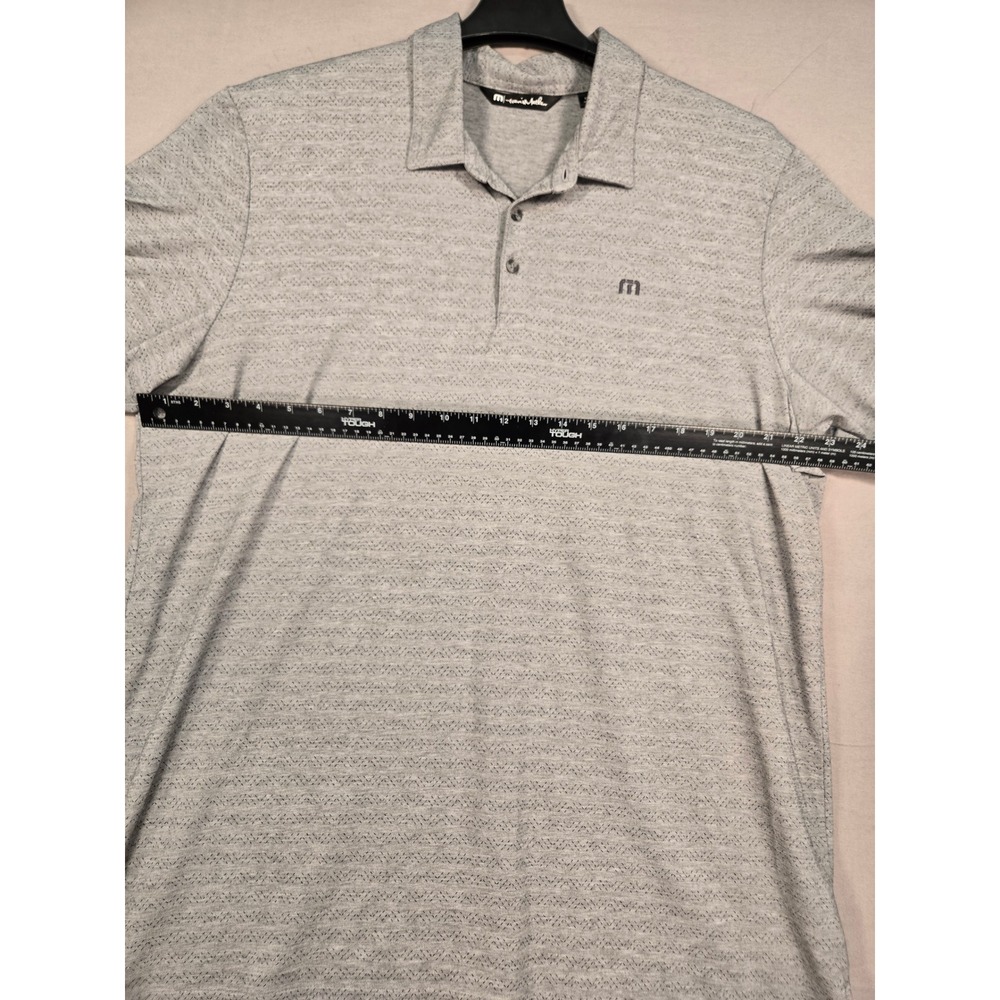 Travis Mathew Mens XXL Grey Geometric Print Short Sleeve‎ Golf Polo Shirt - Picture 9 of 12